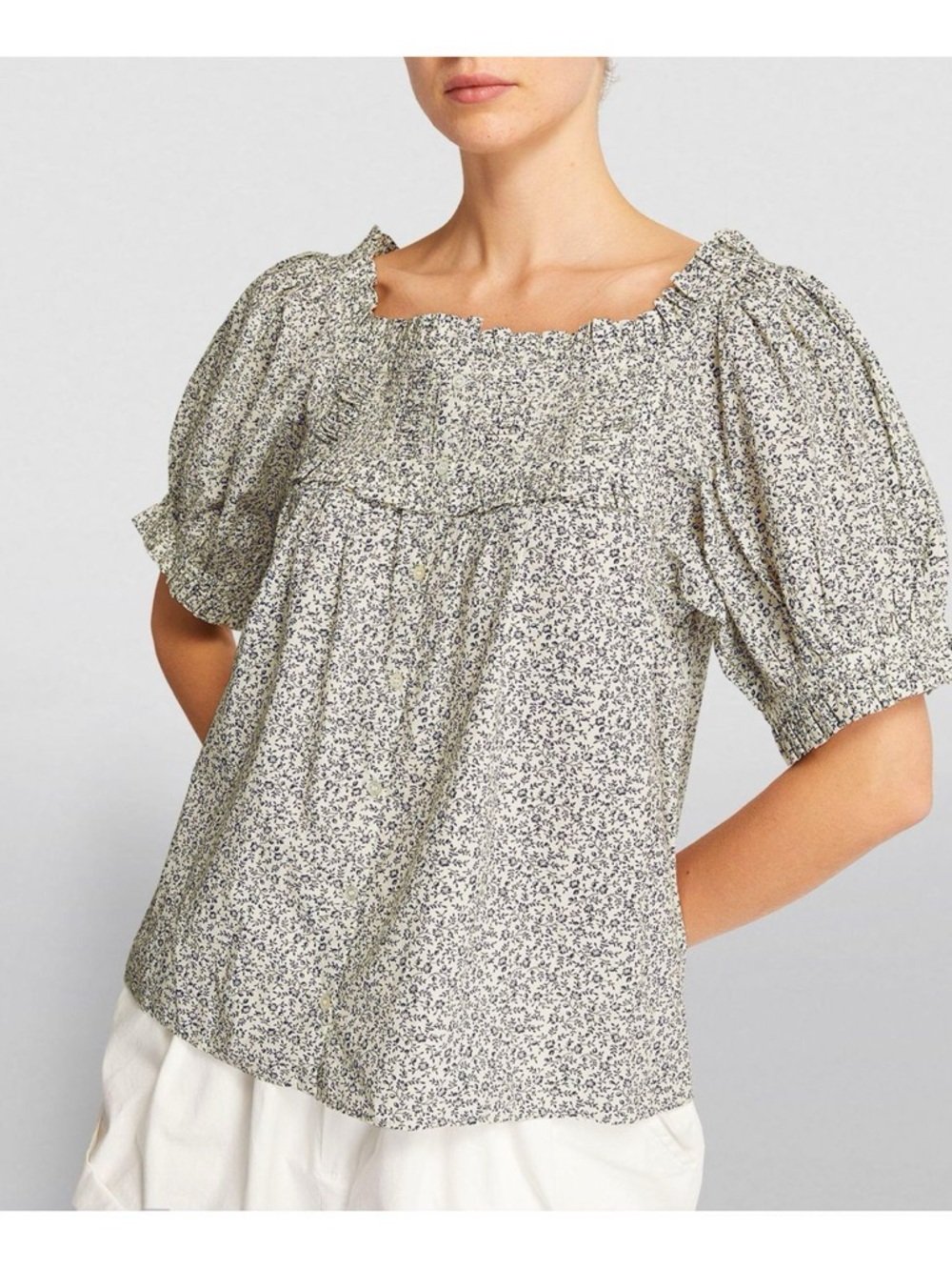 SOLD ON lG Doen Farley Top in Cornflower Hillside Bloom, Size M